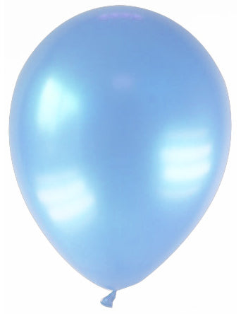 12 светлосини метални балони 28 cm