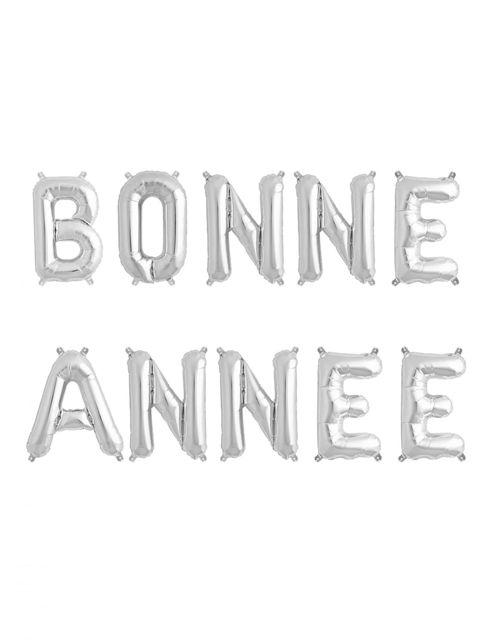 Ballons lettres Bonne Année argenté