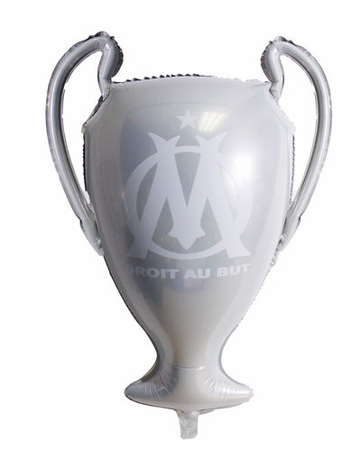 Ballon aluminium OM en forme de trophée argenté