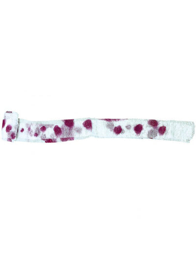 Bandage ensanglanté pour adulte blanc et rouge