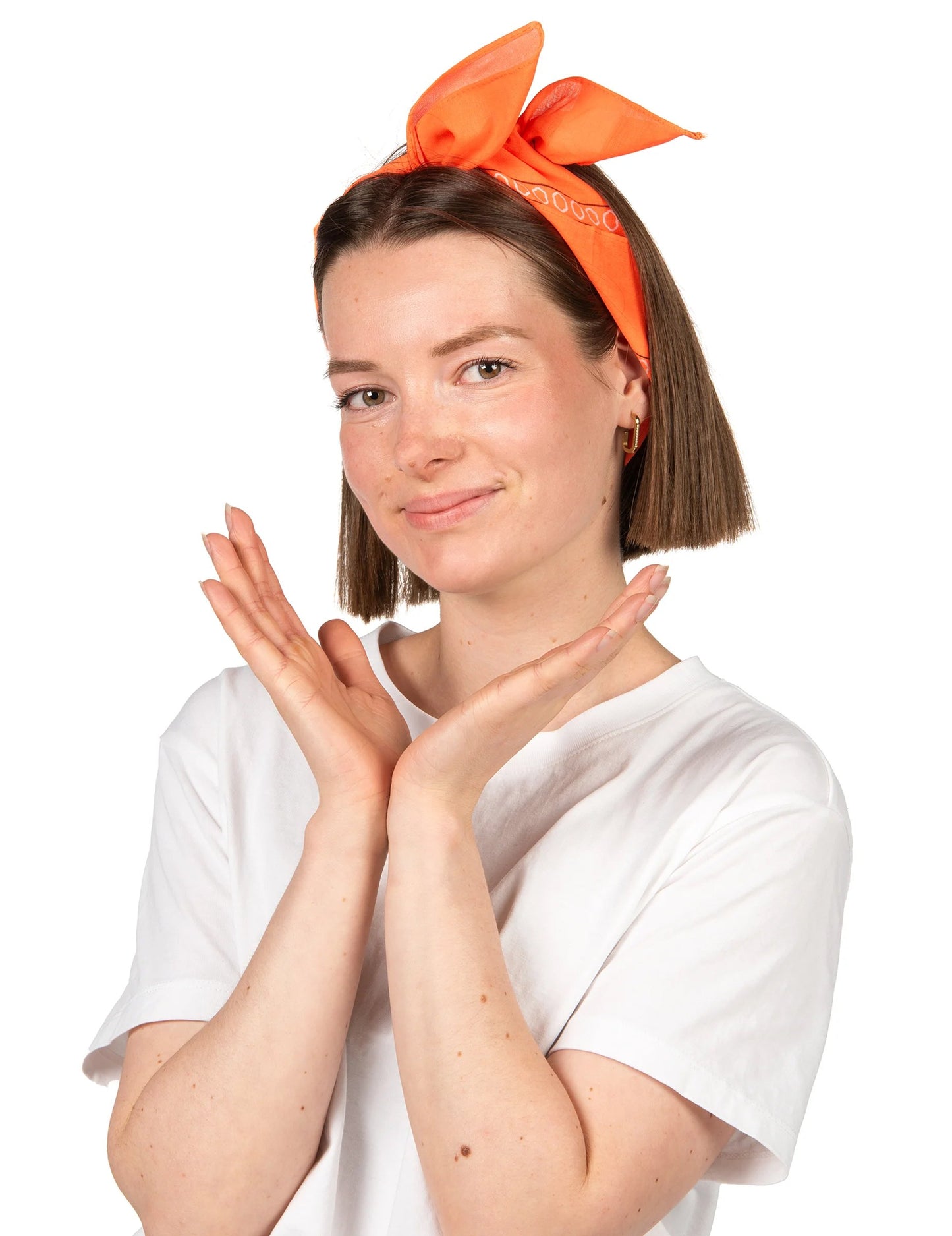 Флуоресцентна оранжева бандана за възрастни