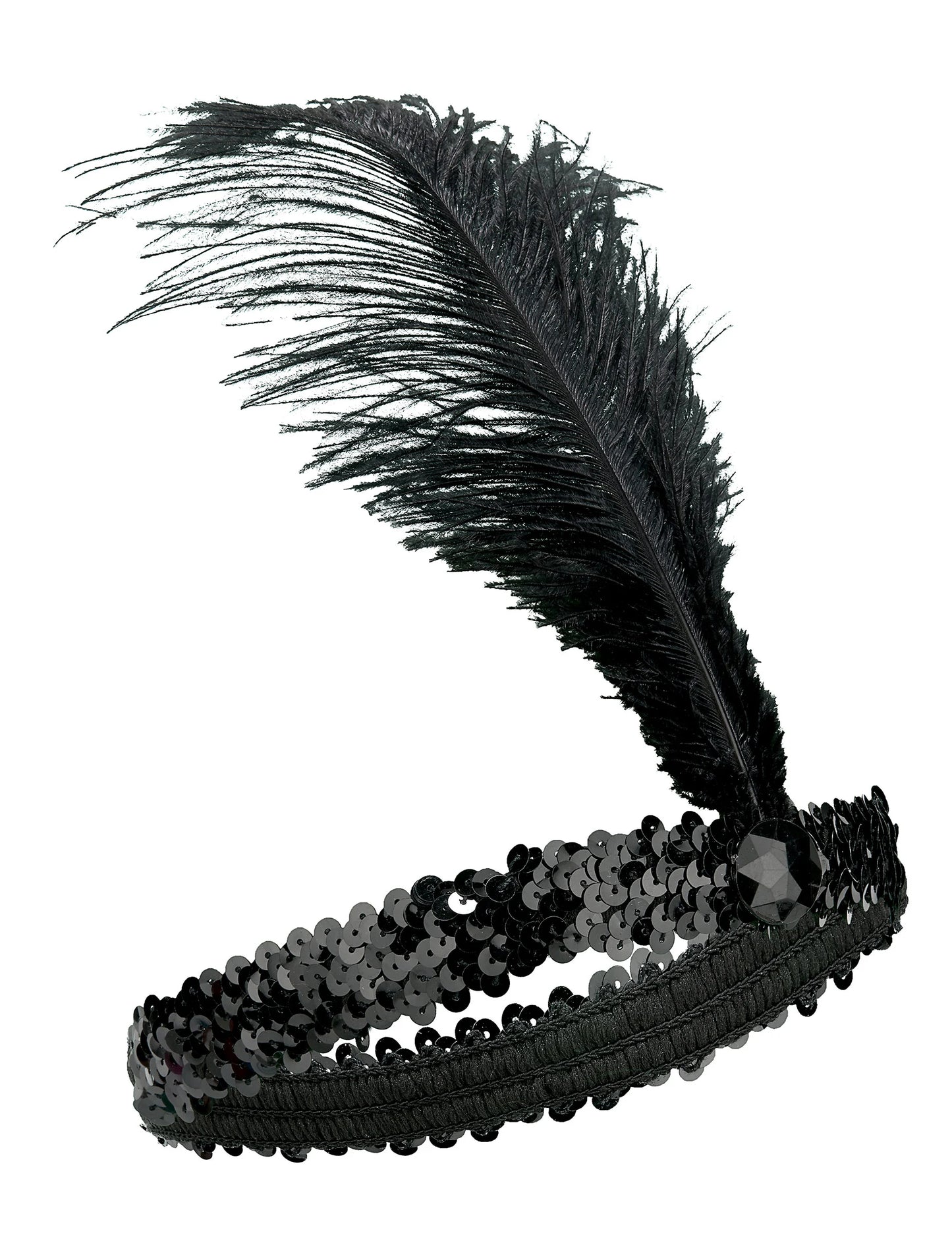 Vue de profil du bandeau Charleston pour femme