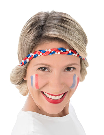 Лента за глава на фен на Франция с плитка и мъниста