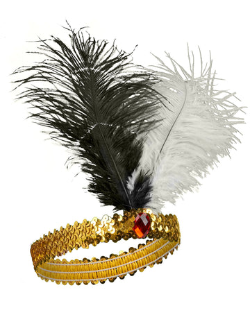 Възрастен пернат Чарлстън лента за глава