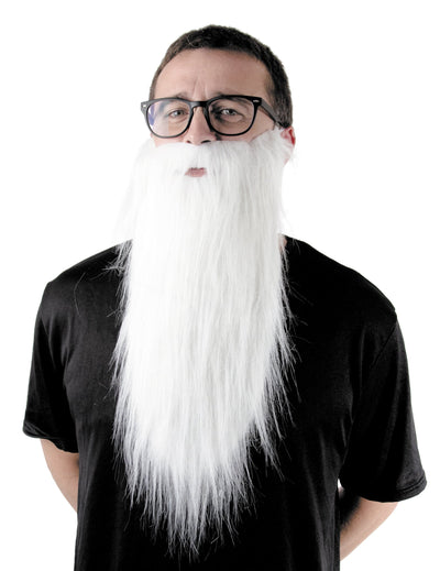 Barbe longue pour adulte blanche