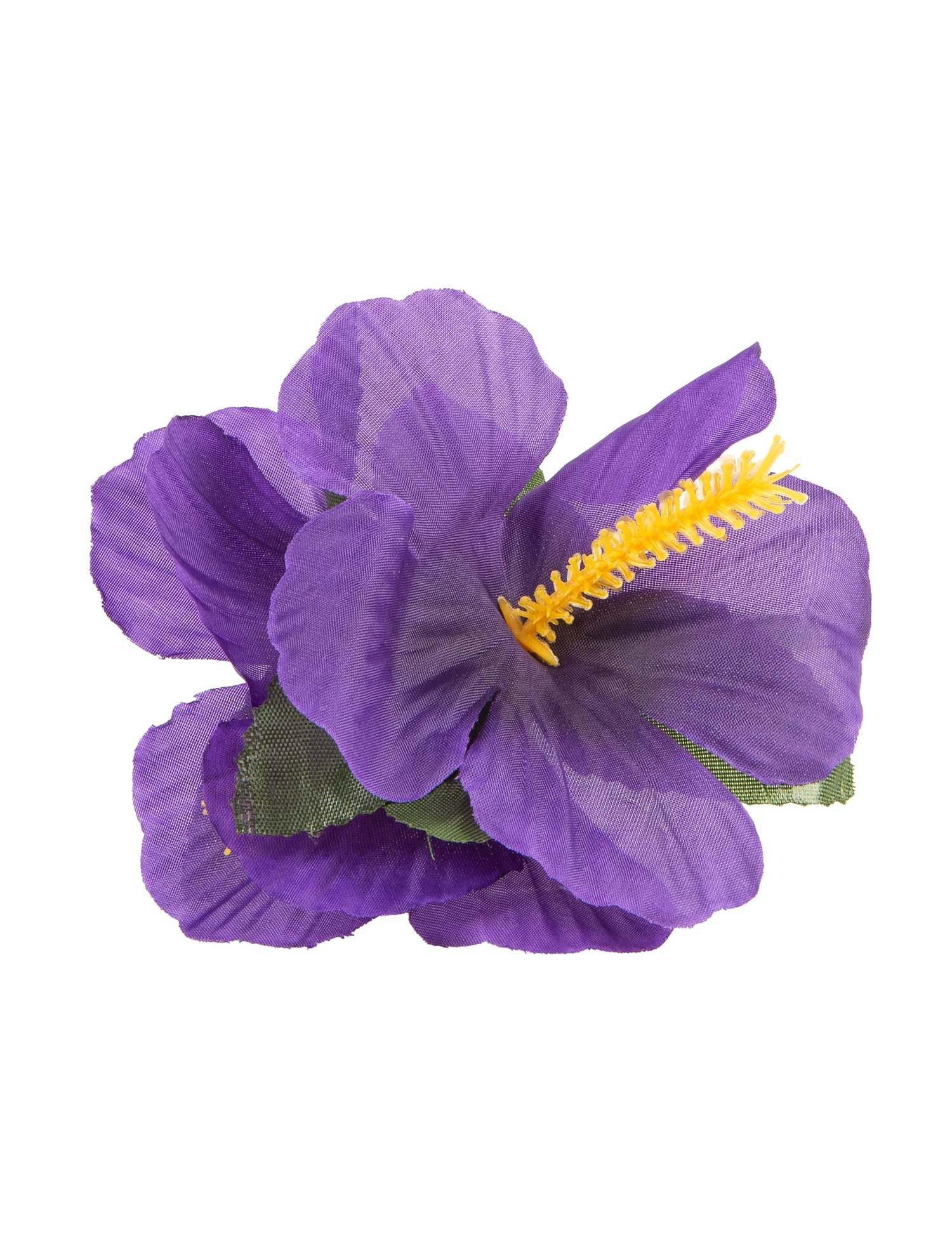 Barrette fleur Hawaï pour femme violette