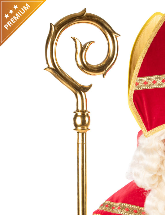Bâton de Saint-Nicolas pour adulte doré luxe
