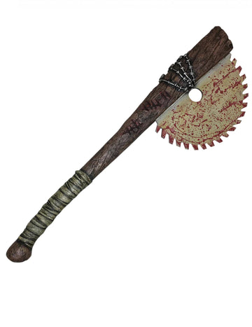 Бейзболна бухалка с кървав кръгъл трион