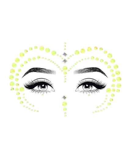 Disposition du motif des bijoux pour visage adhésifs pour femme verts