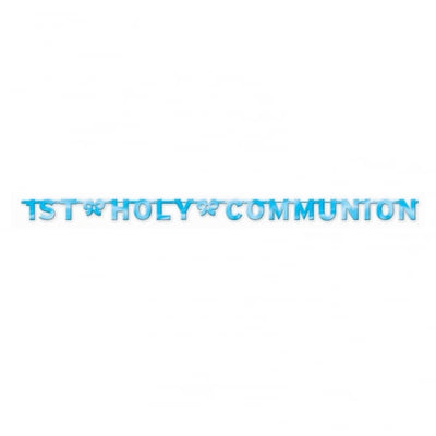 Guirlande lettres 1st holy communion bleue
