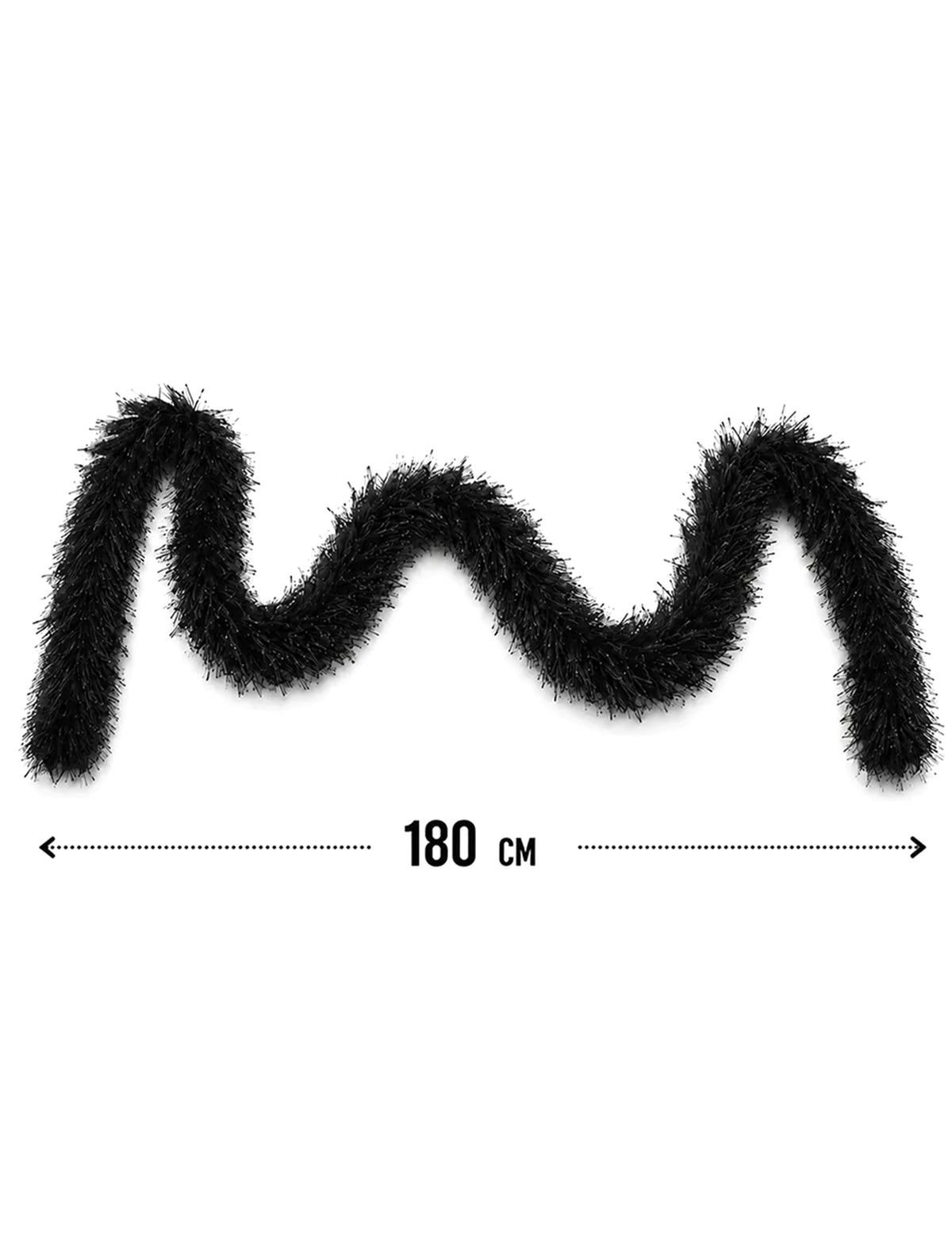 Боа с черни косми 60g