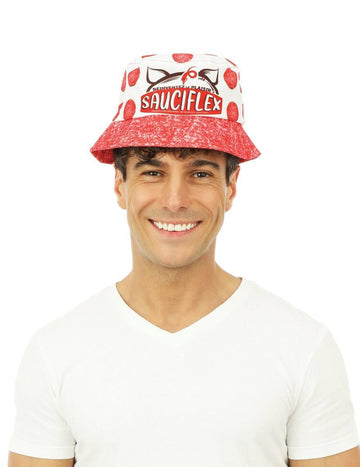 Бяла червена кофа шапка sauciflex apéro възрастен