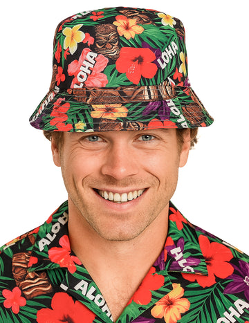 Хавайска шапка с кофа с алоха печат възрастен