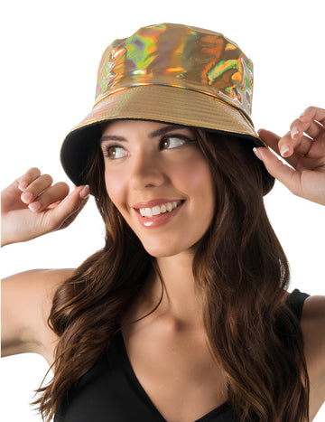 Ирисирана златиста боб шапка за възрастни 