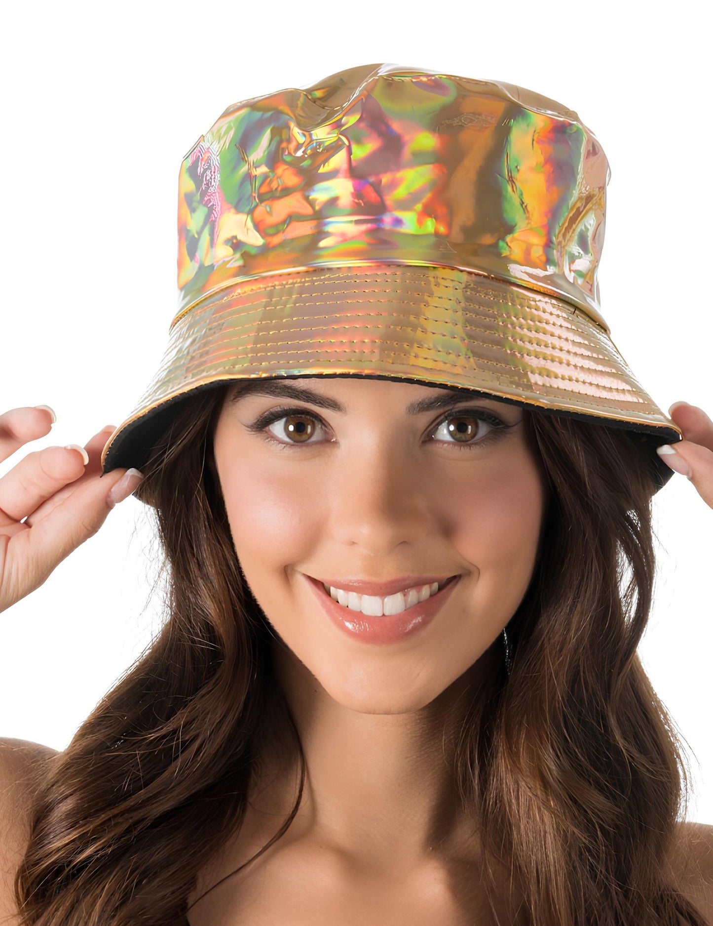 Ирисирана златиста боб шапка за възрастни 