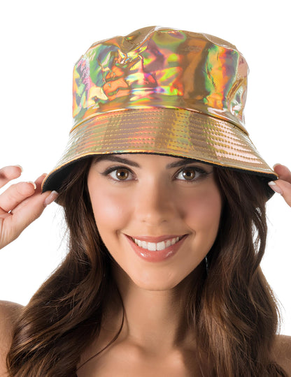 Ирисирана златиста боб шапка за възрастни 