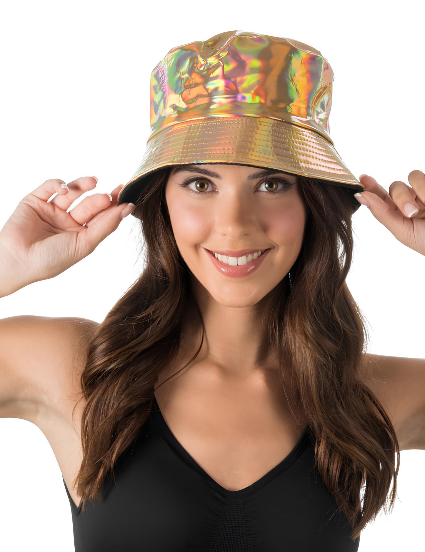 Ирисирана златиста боб шапка за възрастни 