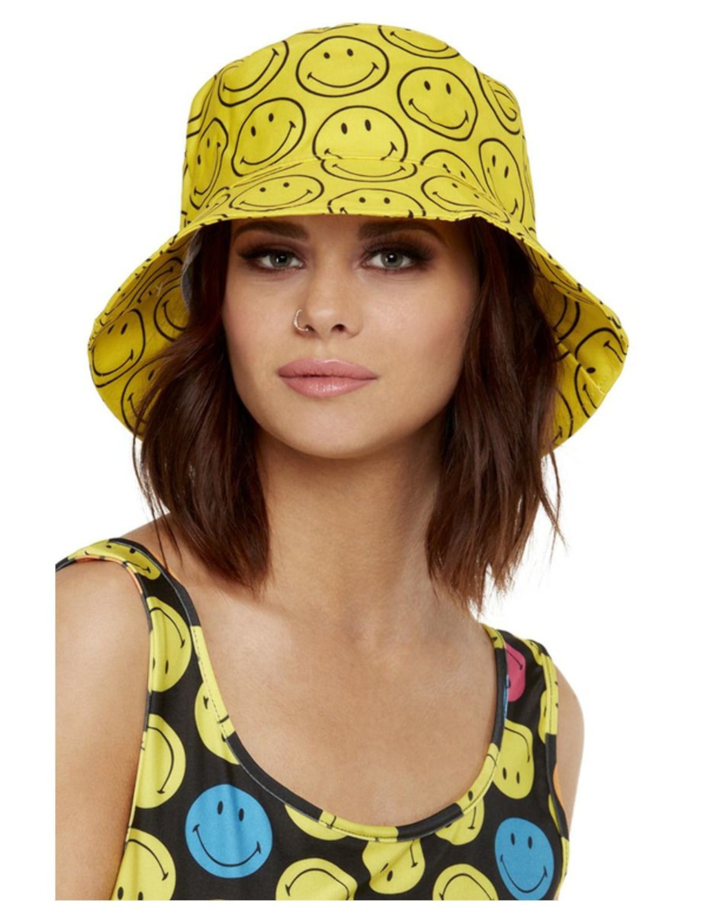 Жълта шапка за възрастни Smiley™