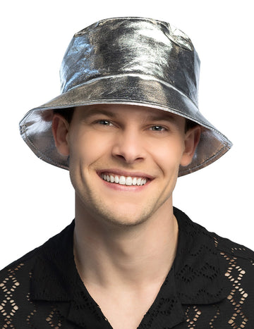 Сребърна метална шапка за възрастни