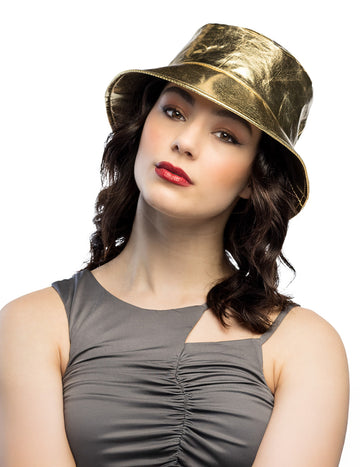 Златна метална шапка за възрастни