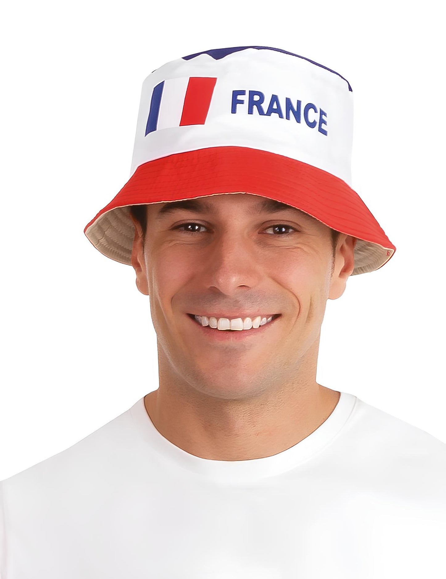 Bob supporter France pour adulte tricolore bleu blanc rouge avec drapeau