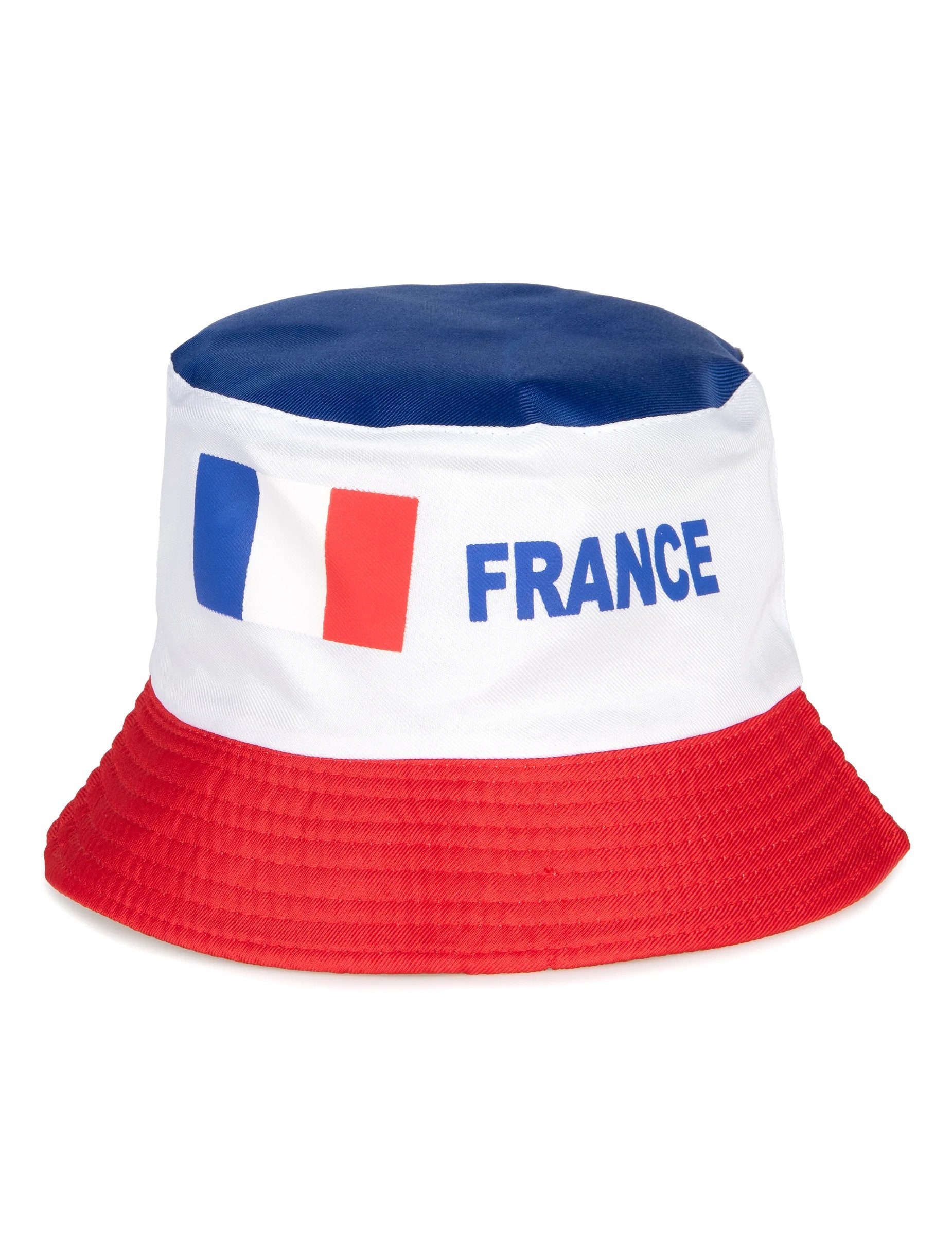 Détail de l'inscription et du drapeau du bob supporter France