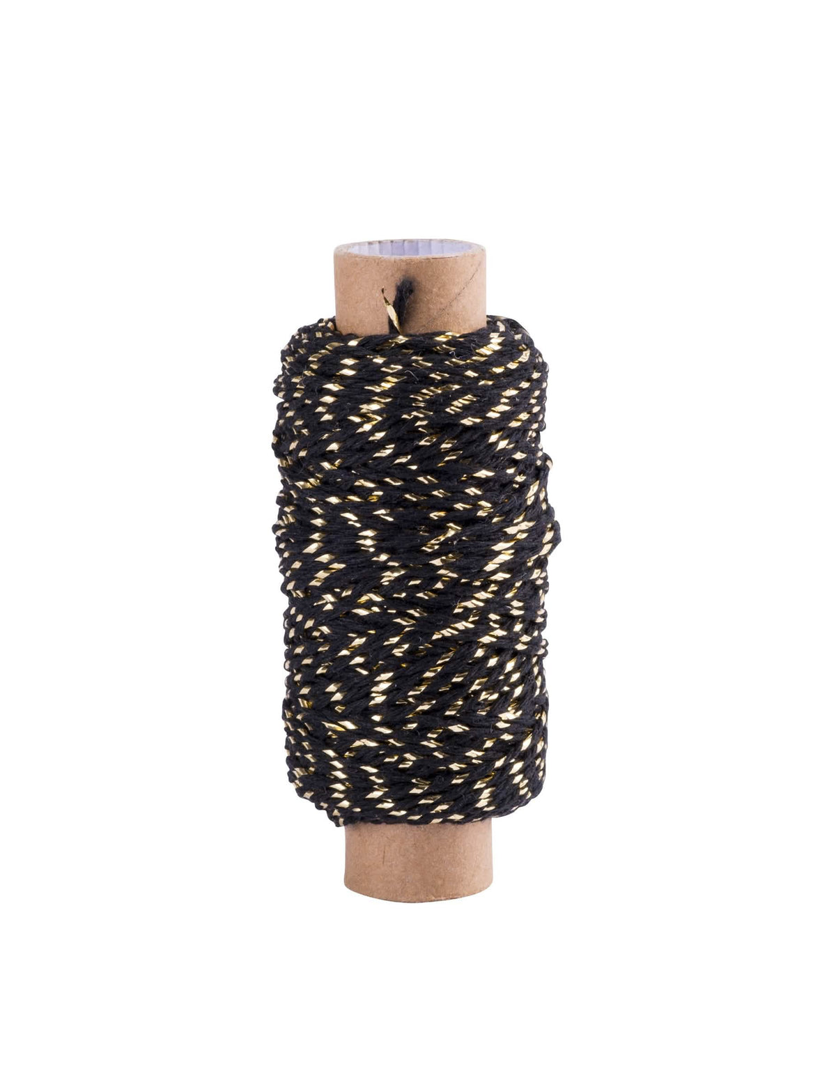 Bobine de cordelette baker twine pour fêtes noir et or