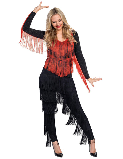 Body Charleston Red and Black Fringes
