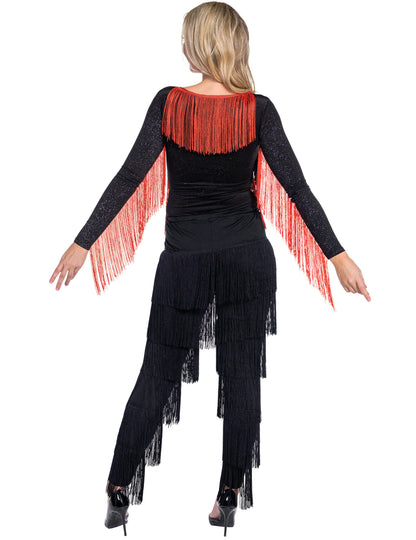 Body Charleston Red and Black Fringes