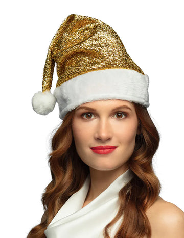 Златна коледна шапка за възрастни
