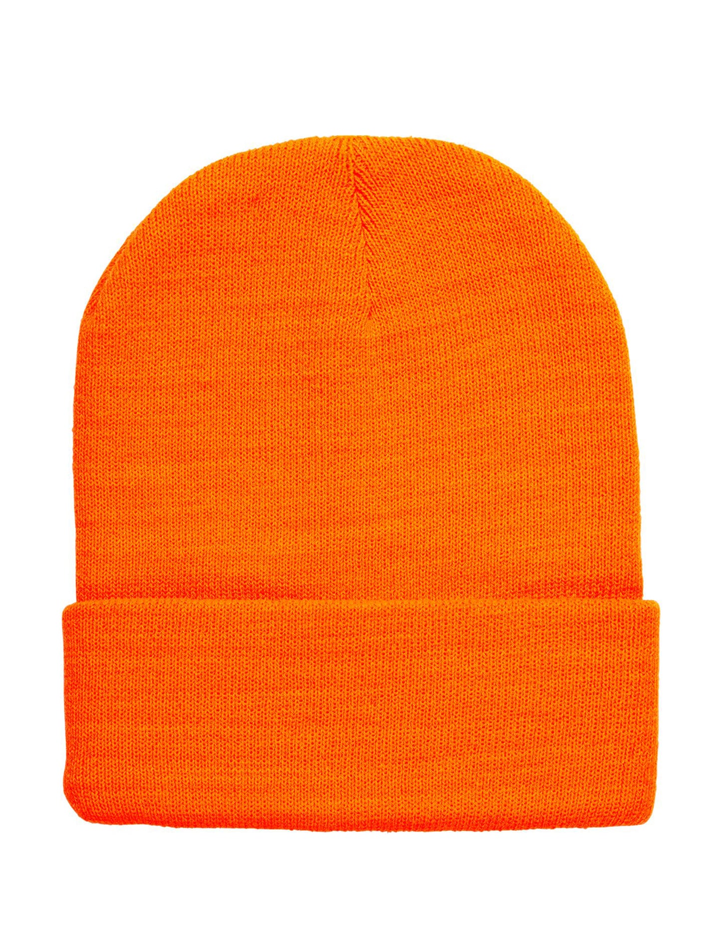 Vue de face du bonnet orange fluo pour adulte