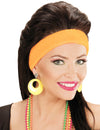 Boucles d'oreilles jaune fluo pour adulte rondes