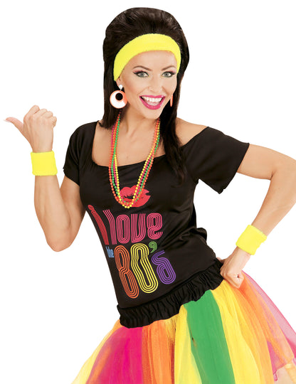 Mise en situation des boucles d'oreilles orange fluo pour adulte de forme ovale