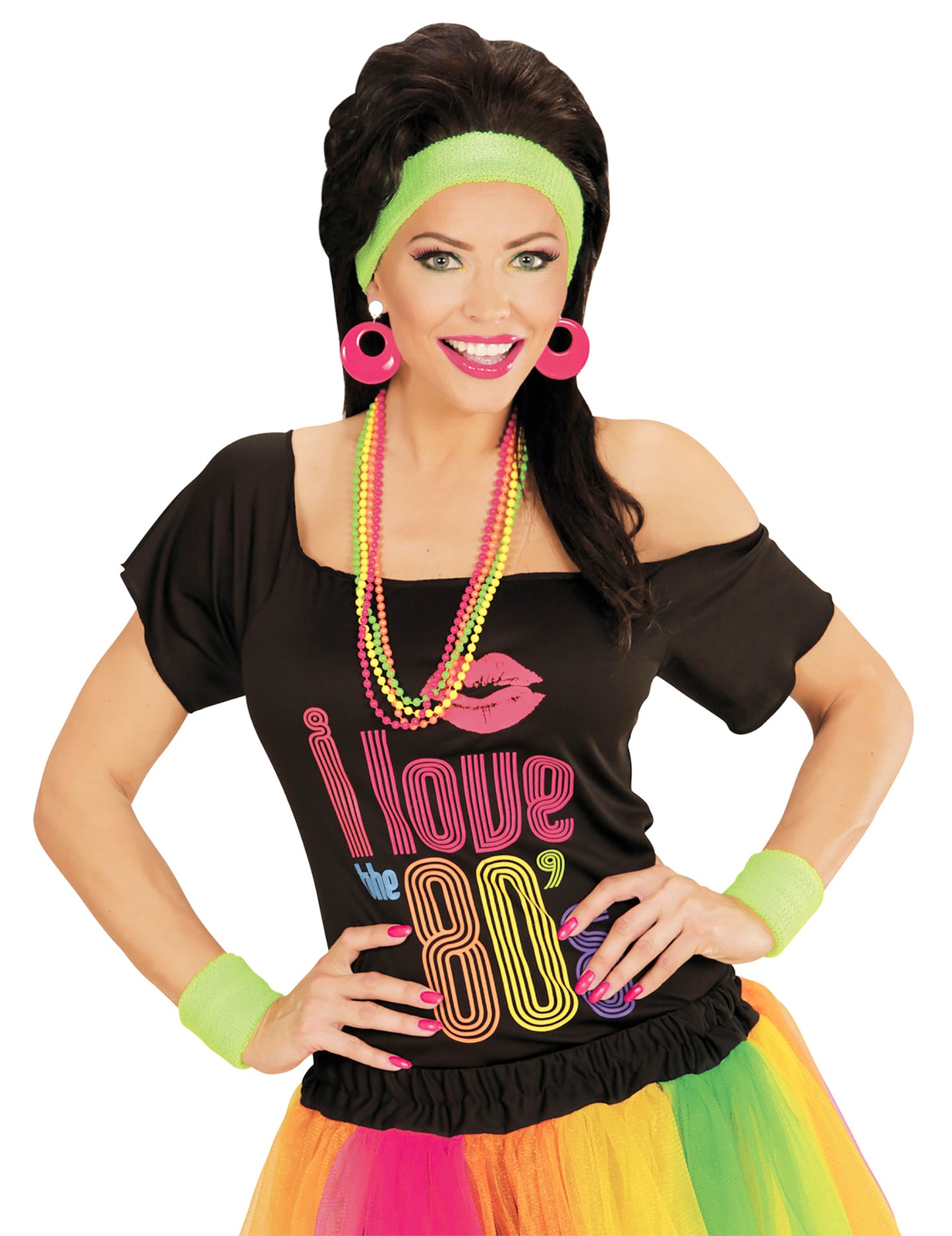 Флуоресцентни розови обеци за възрастни