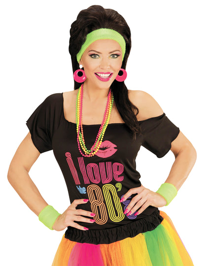 Флуоресцентни розови обеци за възрастни