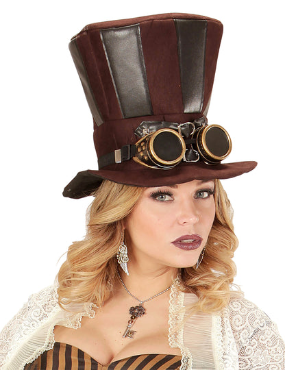 Détail des boucles d'oreilles rouages et plumes Steampunk pour adulte