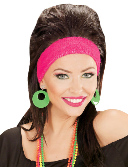 Флуоресцентни зелени обеци за възрастни