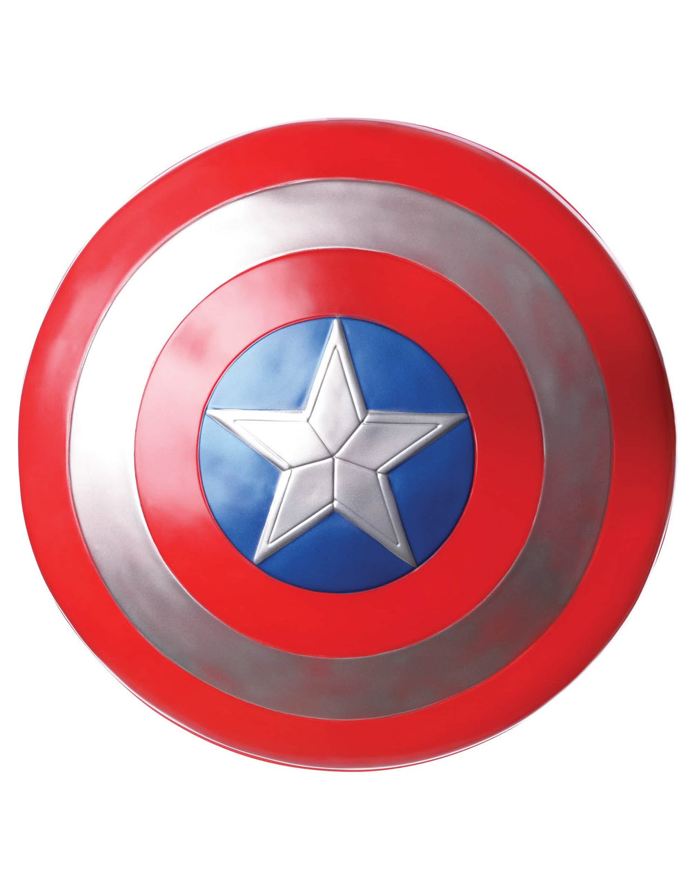 Щит Captain America за възрастен червен сребърен и син с централна звезда