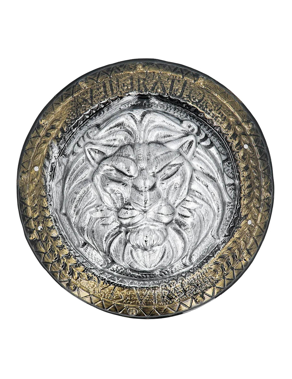 Détail de la tête de lion du Bouclier et Epée de Combat gladiateur