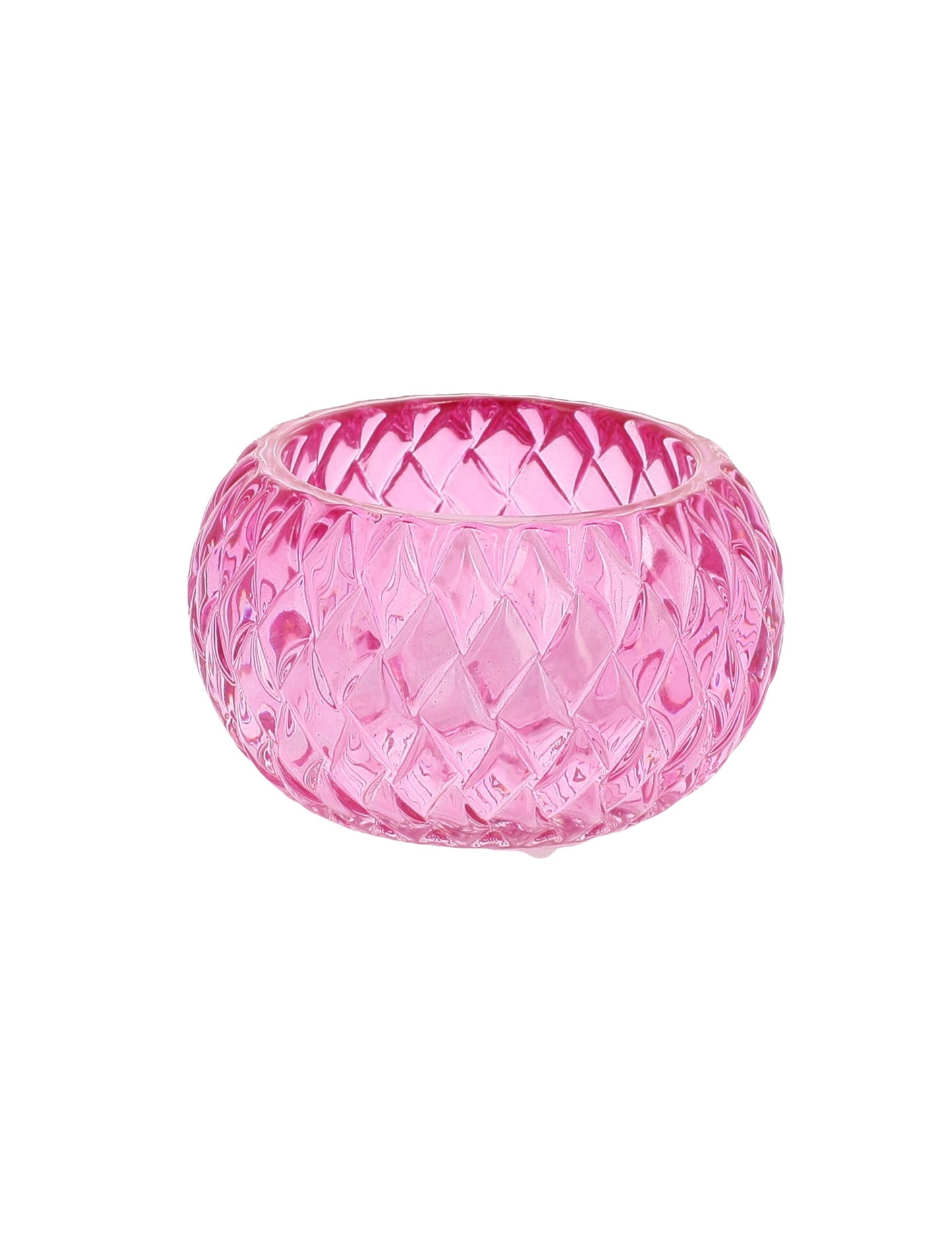 Bougeoir en cristal pour décoration de fête rose