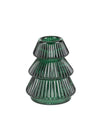 Bougeoir Sapin en verre vert foncé 6,3 x 8 cm