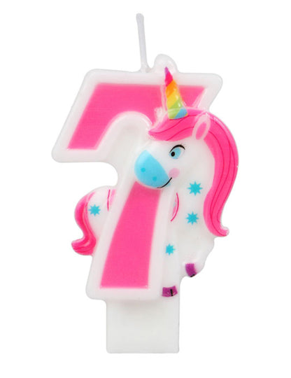 Свещи свещи розово еднорог 14 cm