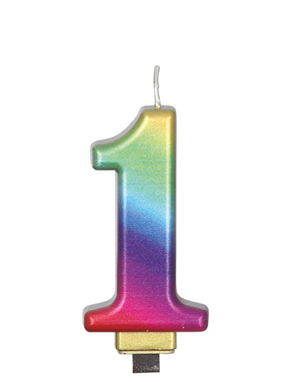 Многоцветна фигура свещ 8 cm