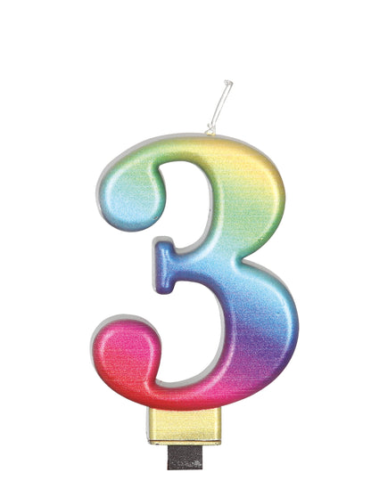 Многоцветна фигура свещ 8 cm