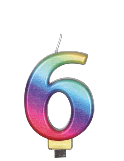 Многоцветна фигура свещ 8 cm