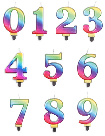 Многоцветна фигура свещ 8 cm