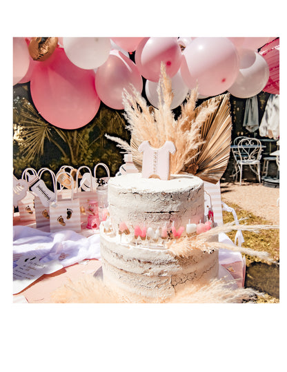 Свещи за рожден ден, бели, розови и златни брокат, 4.3 cm на пик