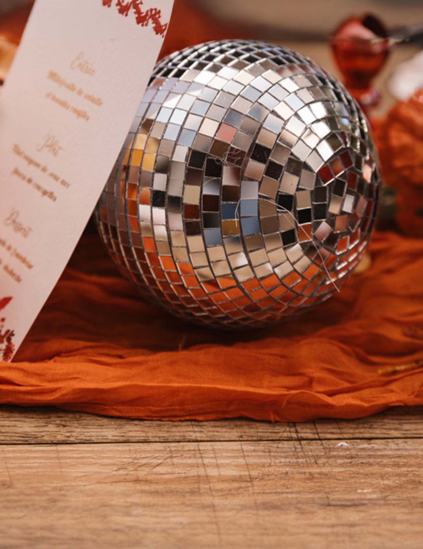 Висяща огледална стъклена диско топка, сребриста, 16 см, подреждаща се, диско декорация