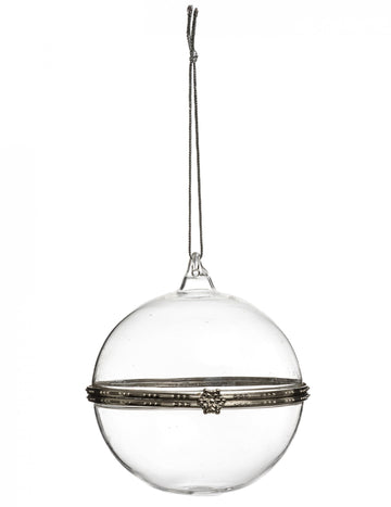 Стъклена коледна топка за гарниране на 8 см