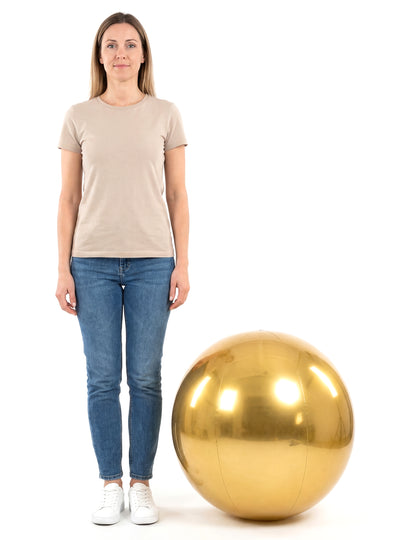 Надуващо се златно огледално кълбо 60 cm 